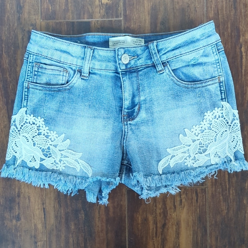 Jean Shorts with Lace